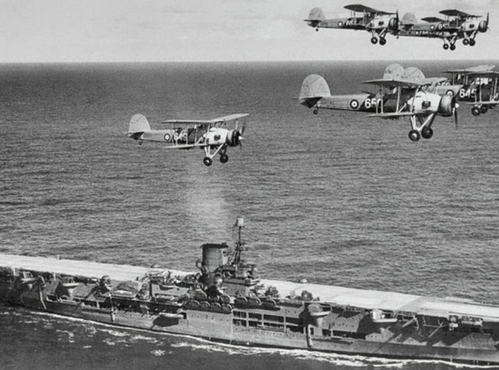 HMS Ark Royal Attacking Battleship Bismarck.